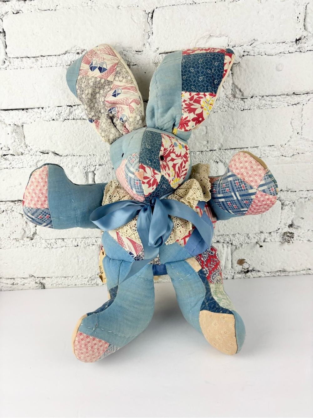 Handmade Vintage Patchwork Bunny Plush